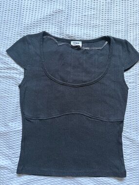 Cotton On Black Scoop Neck Cap Sleeve Knit Top